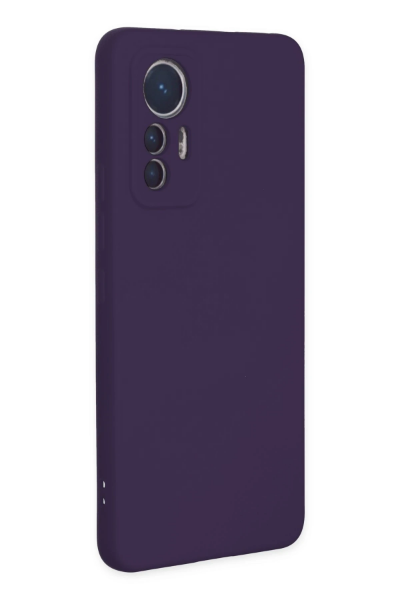 Newface Xiaomi Mi 12 Lite Kılıf Nano içi Kadife Silikon - Mor resmi