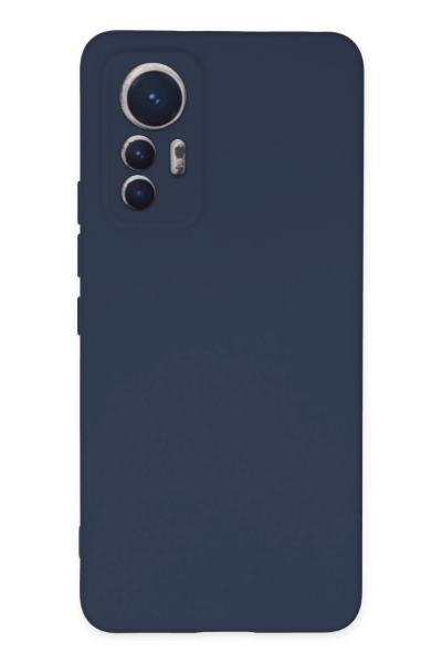 Newface Xiaomi Mi 12 Lite Kılıf Nano içi Kadife Silikon - Lacivert resmi