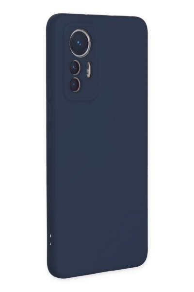 Newface Xiaomi Mi 12 Lite Kılıf Nano içi Kadife Silikon - Lacivert resmi