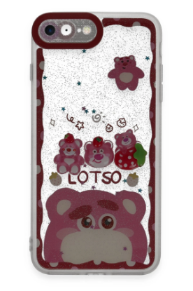 Newface iPhone 7 Kılıf Sweet Desenli Silikon Kapak - Pembe resmi