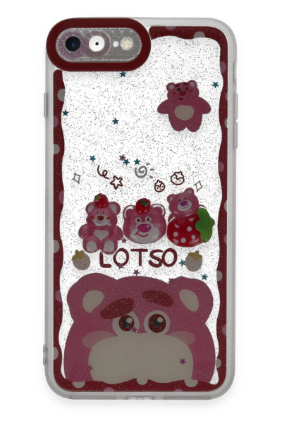 Newface iPhone 7 Kılıf Sweet Desenli Silikon Kapak - Pembe resmi