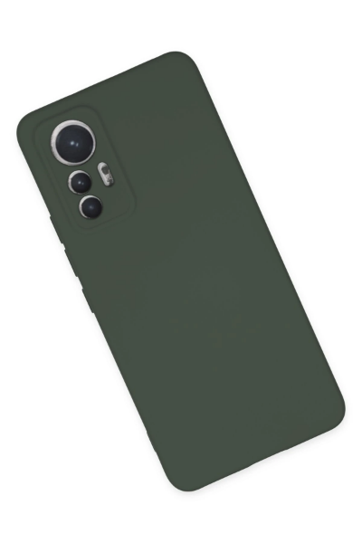 Newface Xiaomi Mi 12 Lite Kılıf Nano içi Kadife Silikon - Koyu Yeşil resmi