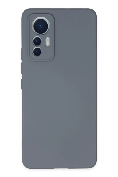 Newface Xiaomi Mi 12 Lite Kılıf Nano içi Kadife Silikon - Gri resmi