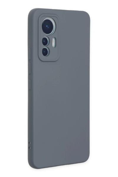 Newface Xiaomi Mi 12 Lite Kılıf Nano içi Kadife Silikon - Gri resmi