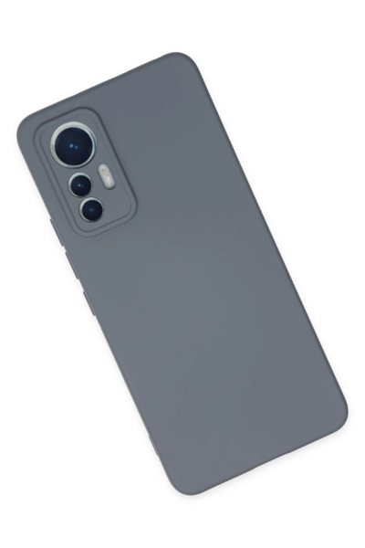 Newface Xiaomi Mi 12 Lite Kılıf Nano içi Kadife Silikon - Gri resmi