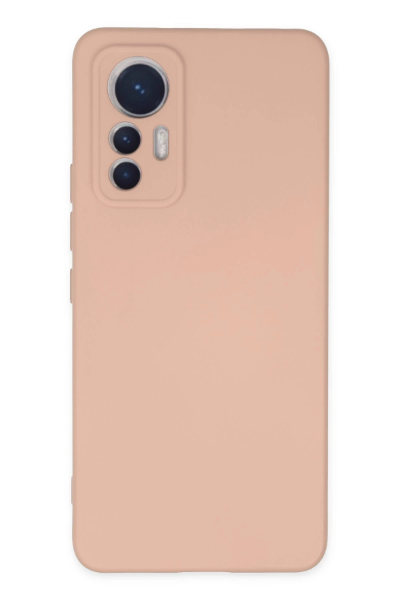Newface Xiaomi Mi 12 Lite Kılıf Nano içi Kadife Silikon - Pudra resmi