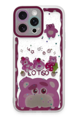 Newface iPhone 14 Pro Kılıf Sweet Desenli Silikon Kapak - Pembe resmi