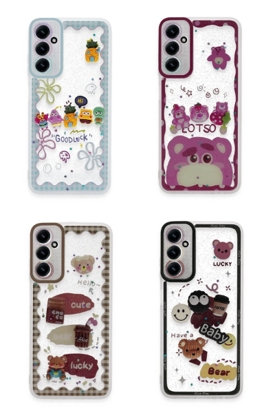 Newface Samsung Galaxy A05S Kılıf Sweet Desenli Silikon Kapak - Pembe resmi