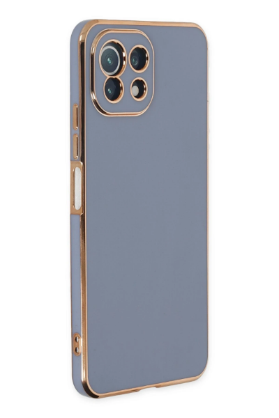 Newface Xiaomi Mİ 11 Lite Kılıf Volet Silikon - Mavi resmi