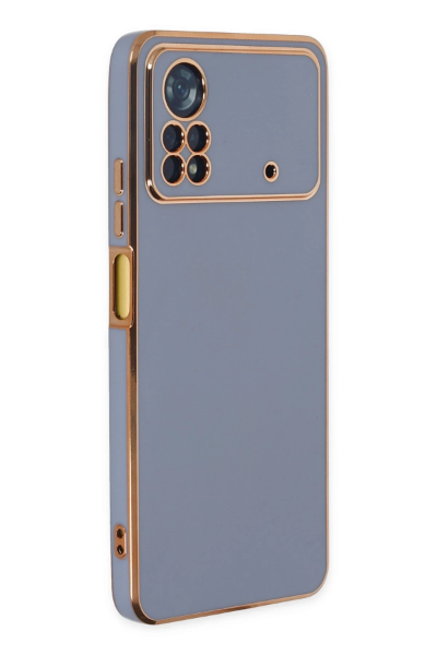 Newface Xiaomi Poco X4 Pro 5G Kılıf Volet Silikon - Mavi resmi