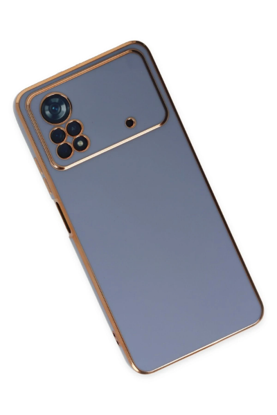 Newface Xiaomi Poco X4 Pro 5G Kılıf Volet Silikon - Mavi resmi