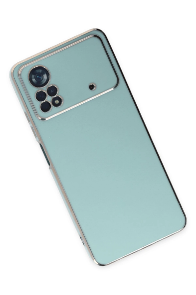 Newface Xiaomi Poco X4 Pro 5G Kılıf Volet Silikon - Açık Yeşil resmi