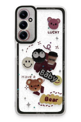 Newface Samsung Galaxy A14 4G Kılıf Sweet Desenli Silikon Kapak - Sarı resmi