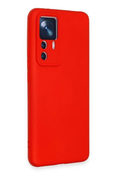 Newface Xiaomi Mi 12T Pro Kılıf Nano içi Kadife Silikon - Kırmızı resmi