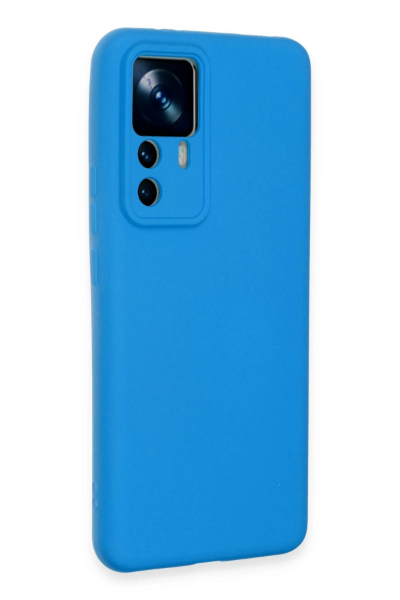 Newface Xiaomi Mi 12T Pro Kılıf Nano içi Kadife Silikon - Mavi resmi