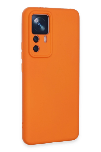 Newface Xiaomi Mi 12T Pro Kılıf Nano içi Kadife Silikon - Turuncu resmi