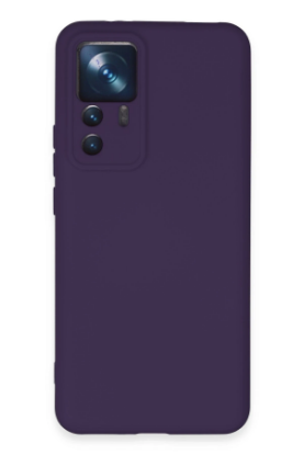 Newface Xiaomi Mi 12T Pro Kılıf Nano içi Kadife Silikon - Mor resmi
