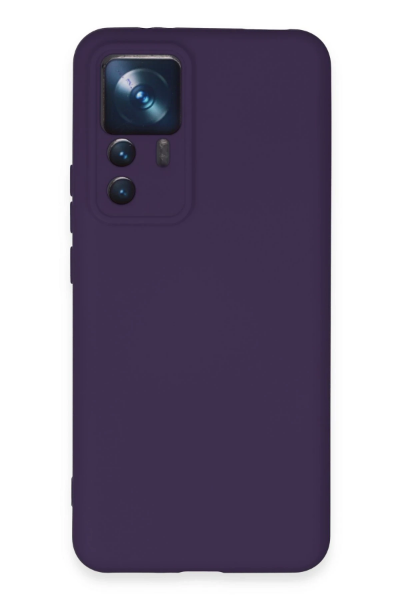 Newface Xiaomi Mi 12T Pro Kılıf Nano içi Kadife Silikon - Mor resmi
