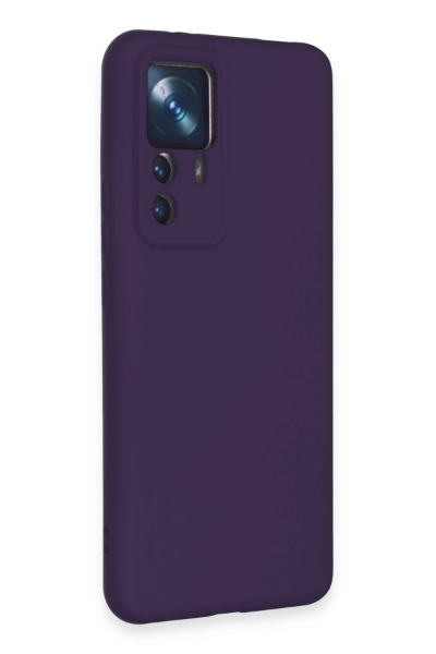 Newface Xiaomi Mi 12T Pro Kılıf Nano içi Kadife Silikon - Mor resmi