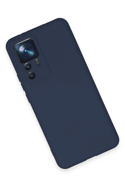 Newface Xiaomi Mi 12T Pro Kılıf Nano içi Kadife Silikon - Lacivert resmi