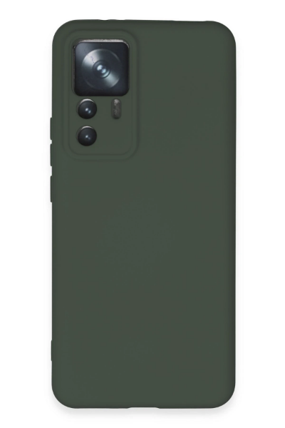 Newface Xiaomi Mi 12T Pro Kılıf Nano içi Kadife Silikon - Koyu Yeşil resmi