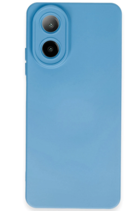 Newface Oppo A38 Kılıf Nano içi Kadife Silikon - Mavi resmi