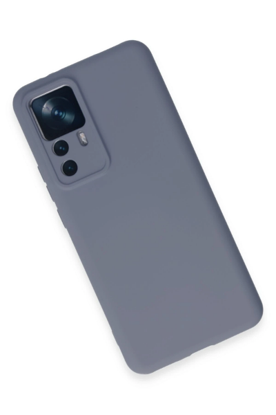 Newface Xiaomi Mi 12T Pro Kılıf Nano içi Kadife Silikon - Gri resmi