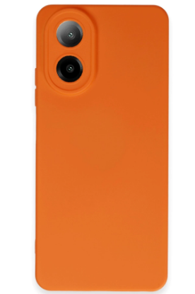 Newface Oppo A38 Kılıf Nano içi Kadife Silikon - Turuncu resmi