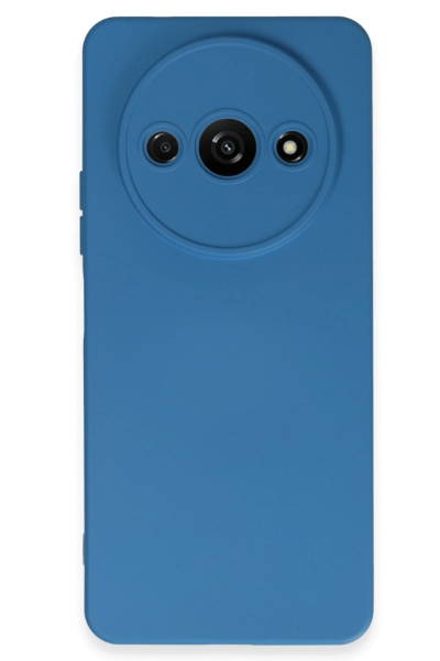 Newface Xiaomi Redmi A3 4G Kılıf Nano içi Kadife Silikon - Mavi resmi