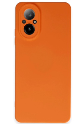 Newface Realme 12 Lite Kılıf Nano içi Kadife Silikon - Turuncu resmi