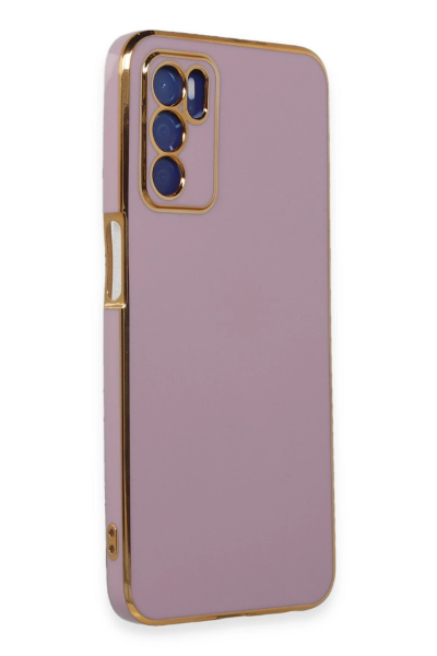Newface Oppo A16 Kılıf Volet Silikon - Mor resmi