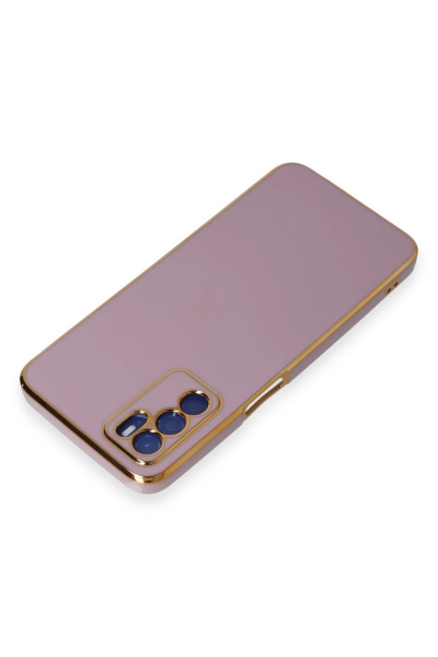 Newface Oppo A16 Kılıf Volet Silikon - Mor resmi