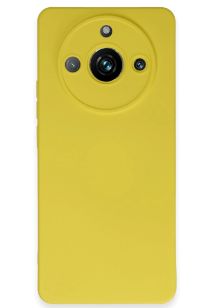 Newface Realme 11 Pro Kılıf Nano içi Kadife Silikon - Sarı resmi