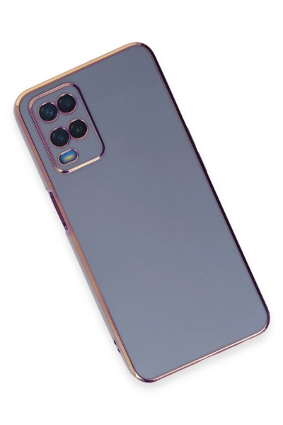 Newface Oppo A54 4G Kılıf Volet Silikon - Mavi resmi