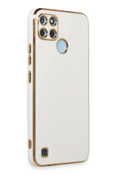 Newface Realme C25Y Kılıf Volet Silikon - Beyaz resmi