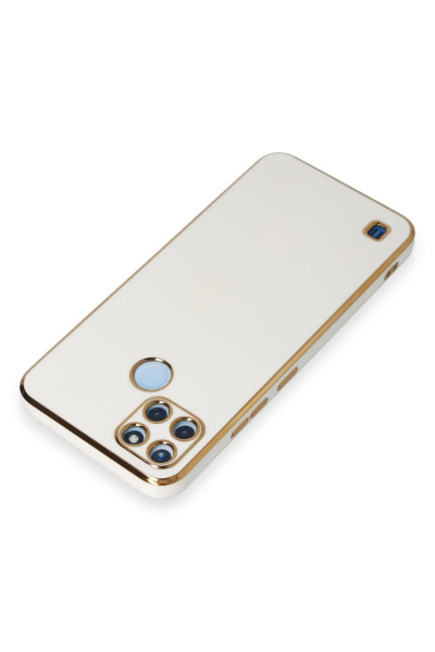 Newface Realme C25Y Kılıf Volet Silikon - Beyaz resmi
