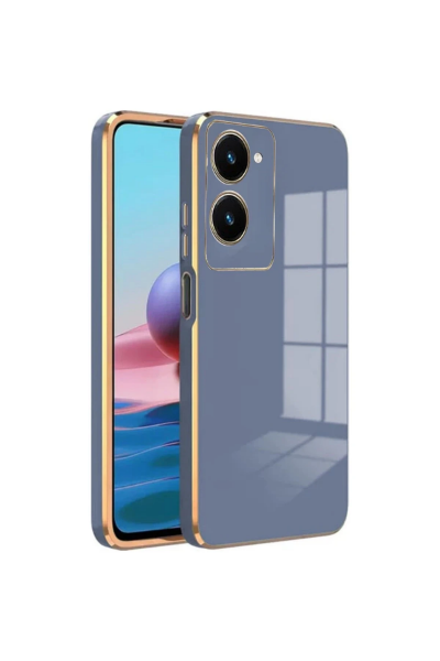 Newface Vivo Y18 Kılıf Volet Silikon - Mavi resmi