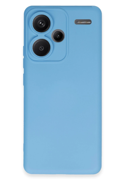 Newface Xiaomi Redmi Note 13 Pro Plus Kılıf Nano içi Kadife Silikon - Mavi resmi