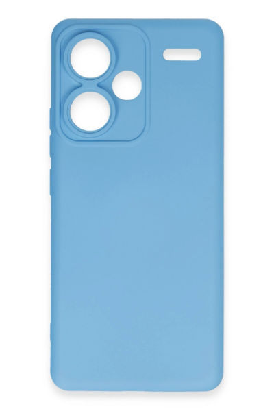 Newface Xiaomi Redmi Note 13 Pro Plus Kılıf Nano içi Kadife Silikon - Mavi resmi