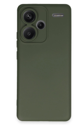 Newface Xiaomi Redmi Note 13 Pro Plus Kılıf Nano içi Kadife Silikon - Koyu Yeşil resmi