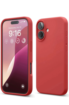 Newface iPhone 16 Kılıf Nano içi Kadife Silikon - Kırmızı resmi