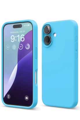 Newface iPhone 16 Kılıf Nano içi Kadife Silikon - Mavi resmi