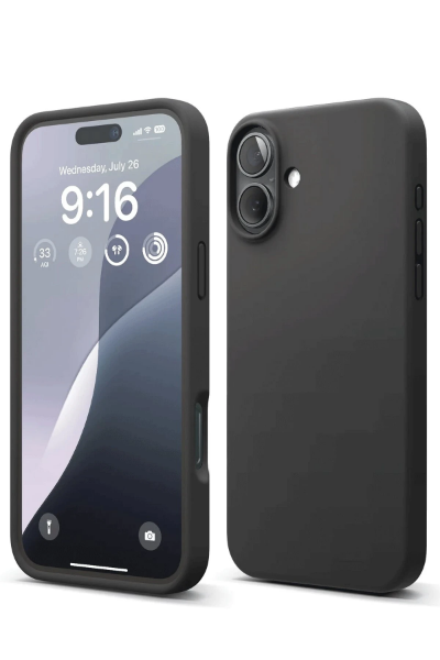 Newface iPhone 16 Plus Kılıf Nano içi Kadife Silikon - Siyah resmi