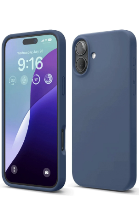 Newface iPhone 16 Plus Kılıf Nano içi Kadife Silikon - Lacivert resmi