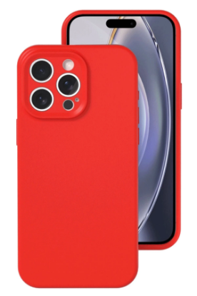 Newface iPhone 16 Pro Kılıf Nano içi Kadife Silikon - Kırmızı resmi