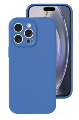 Newface iPhone 16 Pro Kılıf Nano içi Kadife Silikon - Mavi resmi