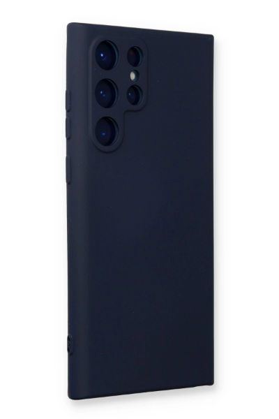 Newface Samsung Galaxy S23 Ultra Kılıf Nano içi Kadife Silikon - Lacivert resmi