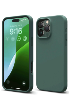 Newface iPhone 16 Pro Kılıf Nano içi Kadife Silikon - Koyu Yeşil resmi