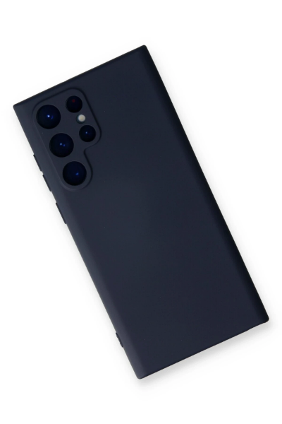 Newface Samsung Galaxy S23 Ultra Kılıf Nano içi Kadife Silikon - Lacivert resmi