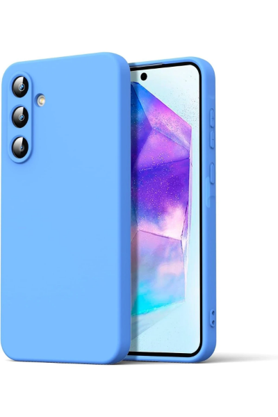 Newface Samsung Galaxy A16 5G Kılıf Nano içi Kadife Silikon - Mavi resmi